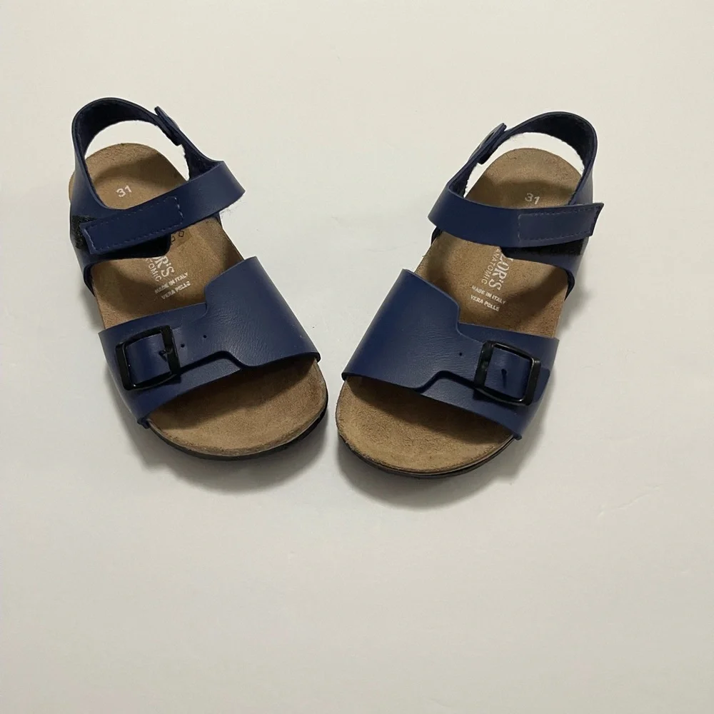 Vera Pelle Bio Color Anatomic Sandal Size 31 Kid Made in Italy New